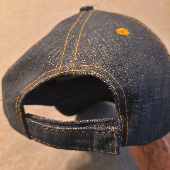 TEXAS hat blue denim adjustable cap - 100% cotton Embroidered Patch - Picture 5 of 7